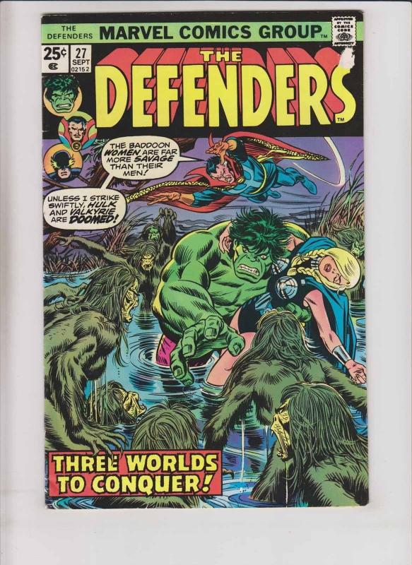 Defenders #27 early guardians of the galaxy - 1st appearance of starhawk - 1975