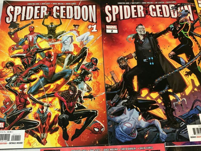 SPIDER-GEDDON#1-5 VF/NM LOT MILES MORALES 2017 MARVEL COMICS