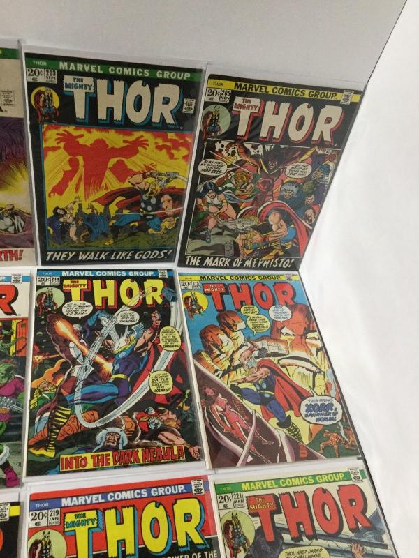 The Mighty Thor 201 202 203 205 208 213 214 215 216 218 219 221 222 223 Vf+ A22