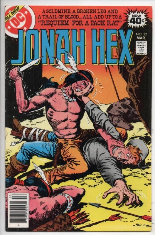 JONAH HEX #22, NM-, Scar face, Pack Rat ,1977 1979, more JH in store