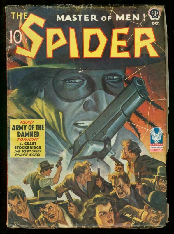 THE SPIDER OCT 1942 ARMY OF THE DAMNED STOCKBRIDGE #109 VG+ 