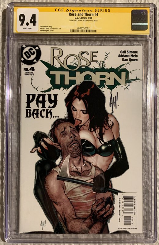 Rose and Thorn #4 SIGNED Adam Hughes CGC 9.4 NM Gail Simone mini-series