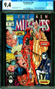 New Mutants #98 CGC Graded 9.4 1st Deadpool, Gideon, & Copycat as Domino