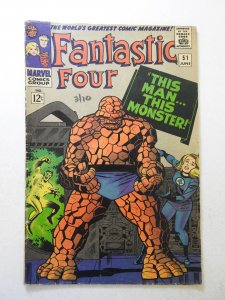Fantastic Four #51 (1966) VG Condition ink fc