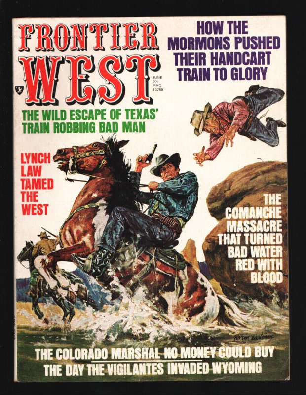 Frontier West 6/1972 -Norm Eastman cover art-1st Arizona Ranger-Lynch Law-Vig...