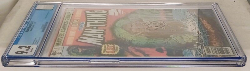 MAN-THING #1 Vol 2 CGC 9.2 White Pages Newsstand Edition Marvel Comics MCU