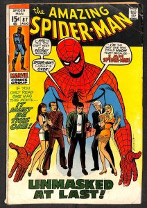 Amazing Spider-Man #87 GD/VG 3.0 Identity Revealed! Marvel Comics Spiderman