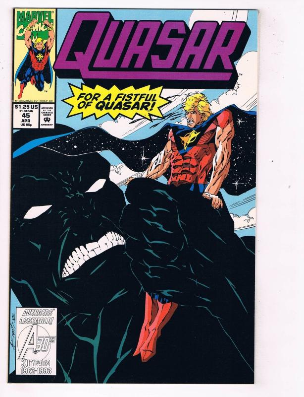 Quasar (1989) #45 Marvel Comic Book Presence Neutron Mark Gruenwald HH4 AD38