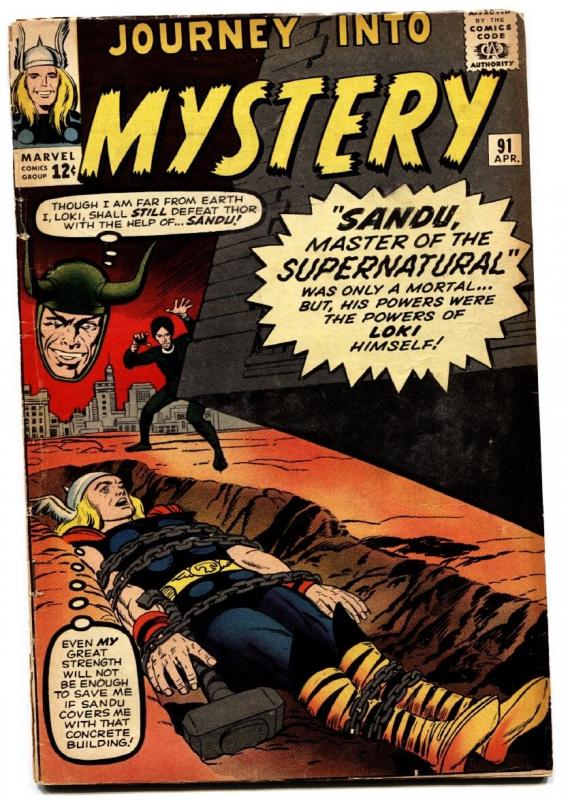 JOURNEY INTO MYSTERY-#91-1962-THOR-JACK KIRBY-MARVEL LOKI