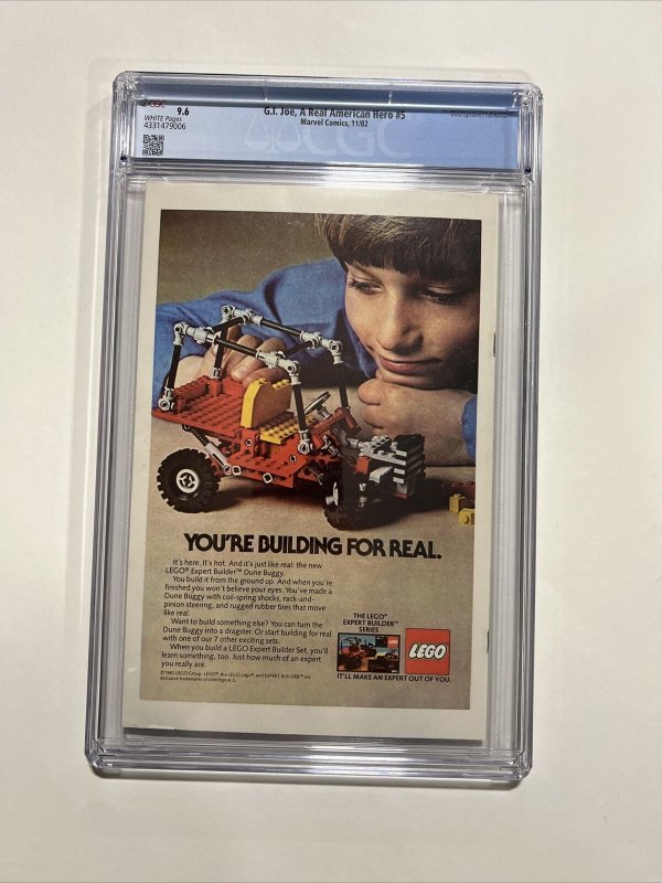 G.I. JOE A Real American Hero #5 CGC 9.8 MARVEL COMICS 1982 Tank Cover