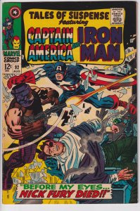 TALES OF SUSPENSE #92 (Aug 1967) Nice FVF 7.0, slight yellowing to white paper.