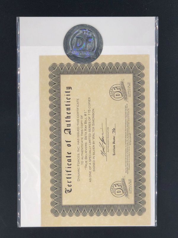 True Believers: King In Black: Beta Ray Bill (2021) COF #76 VF/NM Signed Sealed