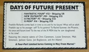 Days of Future Present #1-4 + promo VF/NM new mutants - uncanny x-men annual 14