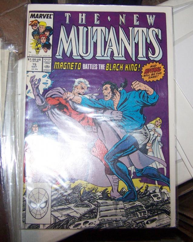 NEW MUTANTS  # 75 1  may 1989MAGNETO VS BLACK KING 