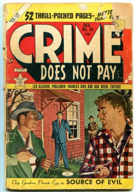 Crime Does Not Pay #94 1950- Chip Gardner- Painted cover FAIR