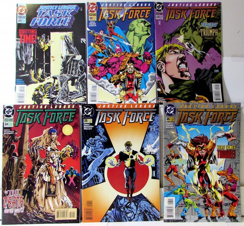 Justice League Task Force Lot 6 #21, 22, 23, 24, 25, 26 1995 DC Comics