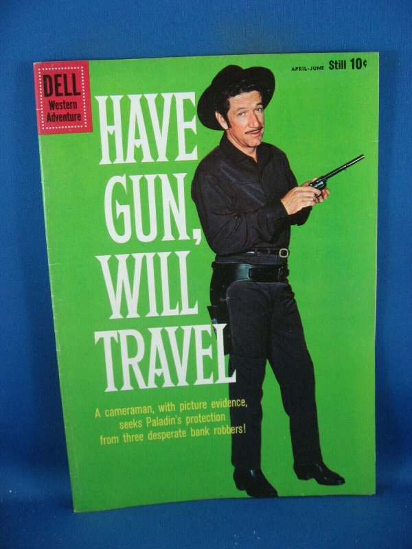 HAVE GUN WILL TRAVEL 5 VF- RICHARD BOONE PALADIN DELL1960 PHOTO COVER