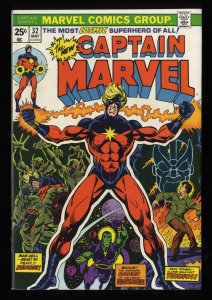 Captain Marvel #32 VF 8.0 Origin of Drax the Destroyer!