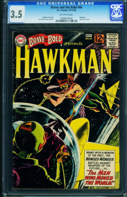 The Brave and the Bold #44 CGC 3.5- Hawkman- Black cover- Silver Age 0936819009