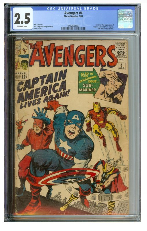 Avengers #4 (Marvel, 1964) CGC Graded 2.5