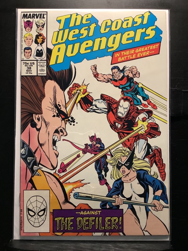 West Coast Avengers #38 Direct Edition (1988)