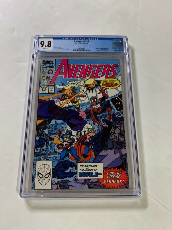 Avengers 316 Cgc 9.8 Wp Spider-man Joins Becomes Avenger 1990 023