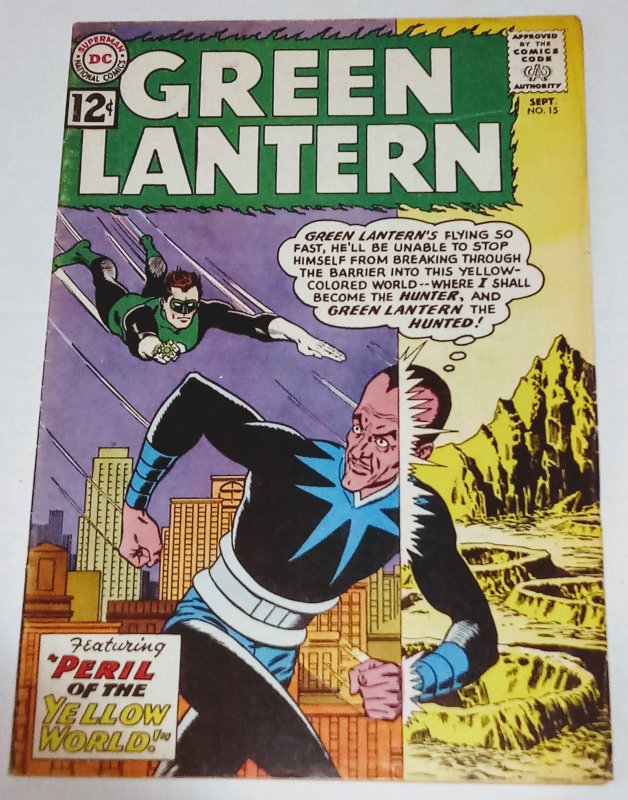 Green Lantern #15 (6.5) 1962 2nd SINESTRO Appearance Gil Kane Silver Age DC