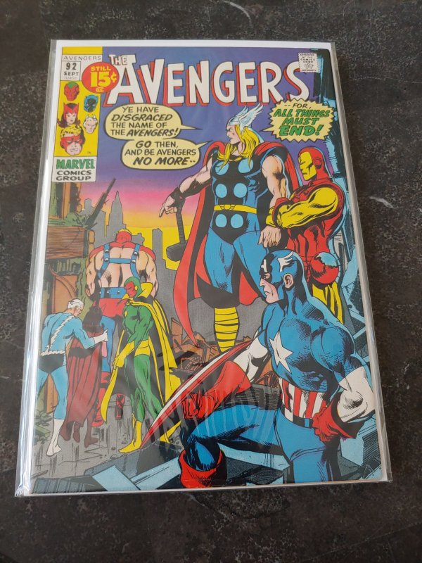 The Avengers #92 Sept. 1971 Marvel HIGH GRADE! Neal Adams art - Kree/Skrull War