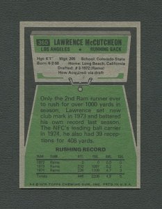 1975 Topps Football /  Lawrence McCutheon #360 /  NM-MT+