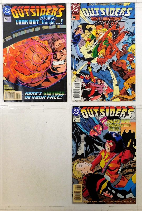 Outsiders Lot of 3 #5, 6, 7 (1994) DC Comics Geo-Force 1st Print Comic Books