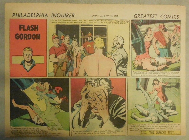 (52) Flash Gordon Sunday Pages by Austin Briggs from 1945 Complete Year!