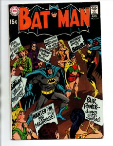 Batman #214 - Batgirl feminist protest cover - KEY - 1969 - (-VF)