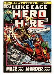 HERO FOR HIRE #3-1973-LUKE CAGE-BRONZE AGE-MARVEL FN/VF