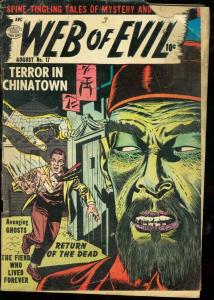 WEB OF EVIL #17-CHINESE TERROR PRE CODE HORROR-1954 VG