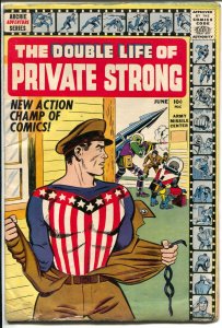 Double Life of Private Strong #1 1959-1st issue-Shield origin-Simon & Kirby-VG-