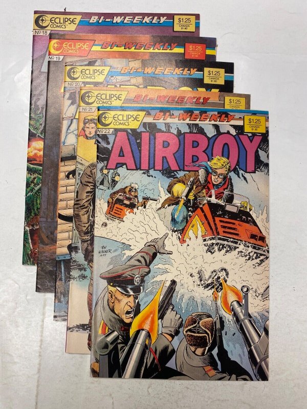 5 Airboy ECLIPSE comic books #18 19 20 21 22 24 KM41