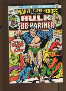 Marvel Super-Heroes #39 - Featuring Hulk & Sub-Mariner. (7.0) 1973