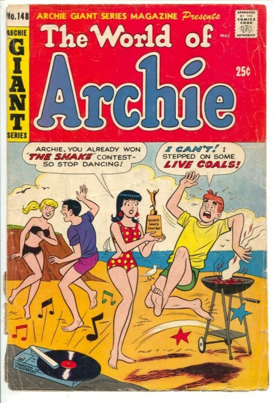 Archie Gian Series #148 1967-World of Archie-Betty-Veronica-record player cov...