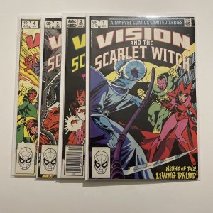 Vision And The Scarlet Witch 1 2 3 4 Lot Set VF Very Fine 8.0 Marvel 1982