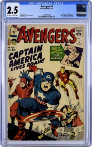 Avengers Graded CGC Set 1 thru 4. All 4 Books