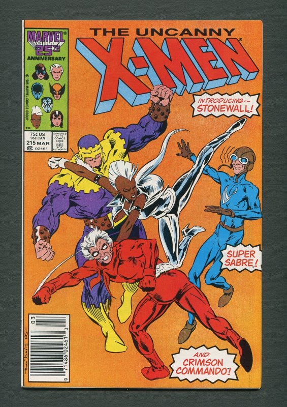 Uncanny X-Men #215  / 9.4 NM- 9.6 NM+ / Newsstand / March 1987