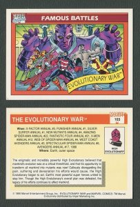 1990 Marvel Comics Card  #103 (Evolutionary War)  NM+