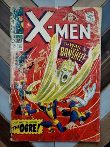 UNCANNY X-MEN #28 GD- (Marvel 1967) 1st App BANSHEE & THE OGRE Warner Roth Art