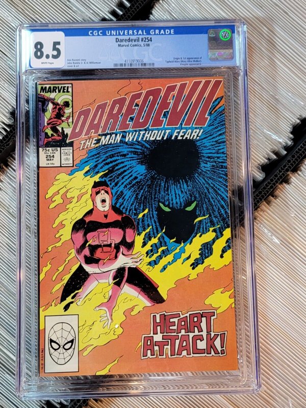 CGC 8.5 Daredevil #254 Comic Book 1988 - Marvel 1st Typhoid Mary