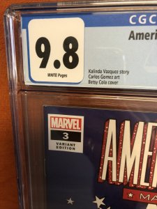 America Chavez: Made In The Usa (2021) # 3 (CGC 9.8 WP) Census 7! Variant Ed
