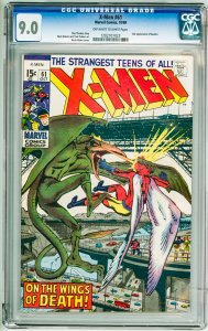 The X-Men #61 (1969) CGC 9.0! OWW Pages! cracks on slab