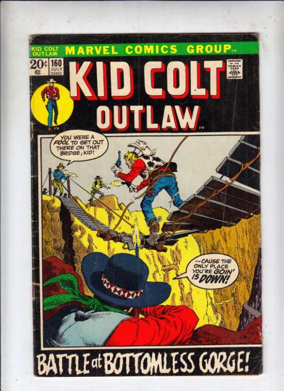 Kid Colt Outlaw #160 (Jul-72) VG Affordable-Grade Kid Colt