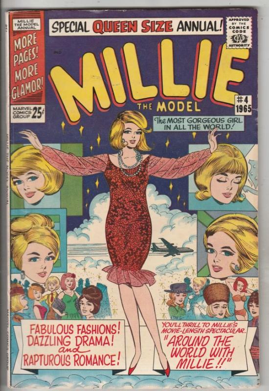 Millie the Model, Queen-Size #4 (Jan-64) VF+ High-Grade Millie, Rusty, Willie