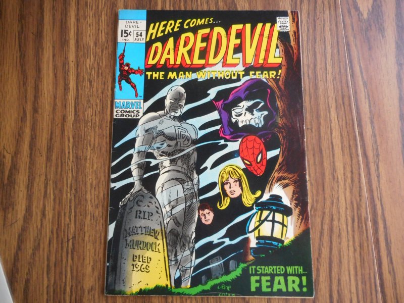 DAREDEVIL # 54 HIGH GRADE GEM!! BEAUTIFUL GENE COLAN COVER! SPIDER-MAN APP WOW!