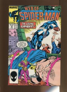 Web of Spiderman #34 - Sal Buscema Art. The Watcher Appearance. (9.2) 1988